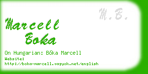 marcell boka business card